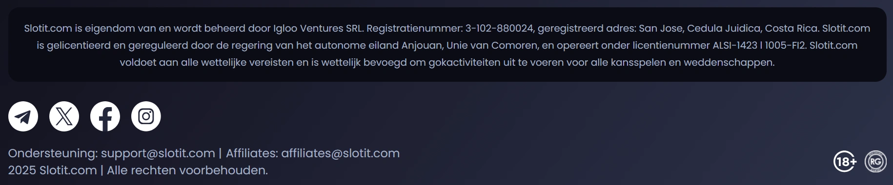 Slot It Beveiliging en Licenties